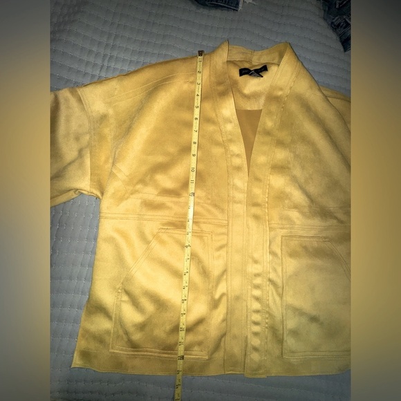 Joan Vass off Yellow Women's Jacket. Super soft! Faux suede. Size small - Picture 7 of 10